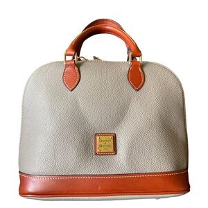 Dooney & Bourke Tan and Brown‎ Zip Zip Satchel